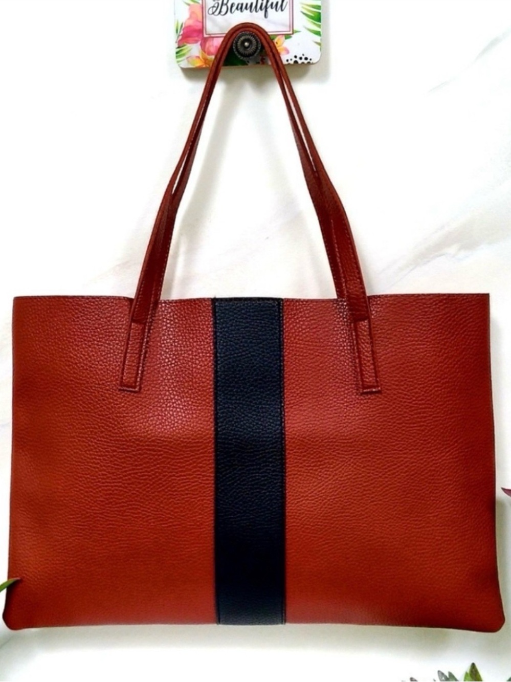 🌿 Vince Camuto Brown Luck Tote Bag